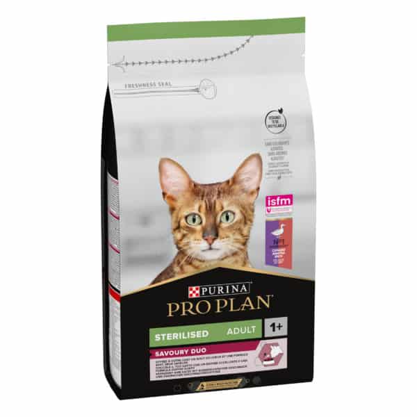 Purina Pro Plan Sterilised Adult 1+ SAVOURY DUO Reich an Ente mit Leber