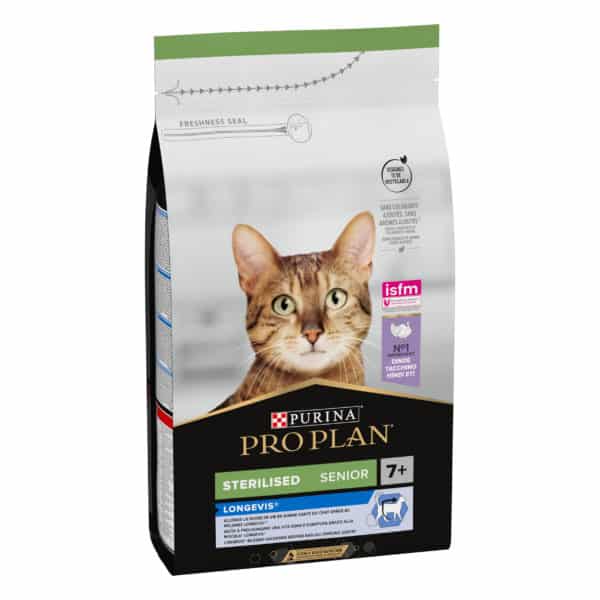 Purina Pro Plan Sterilised SENIOR 7+ Longevis reich an Truthahn